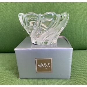 MIKASA Crystal "Peppermint Frost" Votive Candle Holder  -  2-1/2"